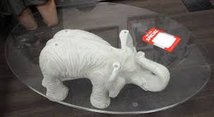 Coffee Table With Elephant Base 45
