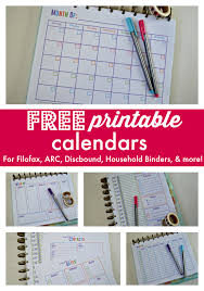 Our cards, coupons, and free printable valentines are a cinch to download and print from home. Free Printable Calendars For Your Filofax Household Binder Arc Notebook Etc Planning Inspired
