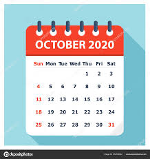 October 2020 Calendar Icon Calendar Design Template
