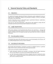 Closed circuit television (cctv) policy. Security Policy Template 7 Free Word Pdf Document Downloads Free Premium Templates