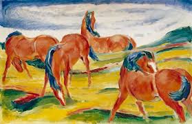 Grazing Horses Iii Franz Marc As Art