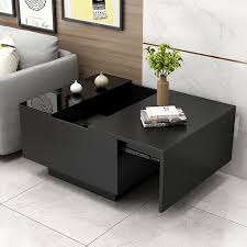 Black End Tables Glass Top Side Table