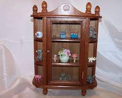 miniature curio cabinet w knick knacks