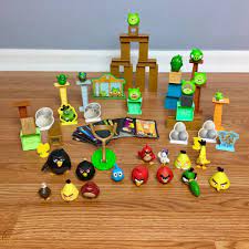 ANGRY BIRDS TOYS LOT Figures Blocks Cards Playset
