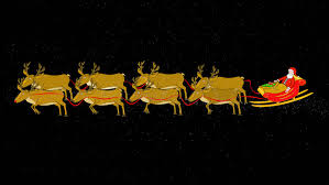 Santa claus in his sleigh and flying reindeer delivering presents on christmas eve. Santa Sleigh Reindeer Fly Stop Transparentalpha Stock Footage Video 100 Royalty Free 22284280 Shutterstock