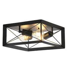 Reminiscent of railroad station fixtures, the portsmouth collection adds industrial flair to outdoor lighting. Patriot Lighting Carise Matte Black 3 Light Flush Mount Ceiling Light At Menards