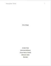 Research paper title page format apa