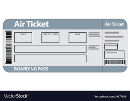 Air Ticket Template Royalty Free Vector Image Vectorstock