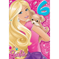 Make it custom by adding lots of photos, personalizing the text, and writing a message on the inside. Barbie 6th Birthday Card The Entertainer