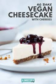 No Bake Cherry Vegan Cheesecake