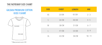 Gildan Kids T Shirt Printing Size Chart Thenoteway