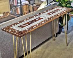 reclaimed barn wood console table sofa