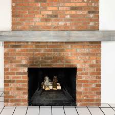 diy painted brick fireplace makeover on