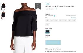 Tibi Black Stretch Faille Off The Shoulder Blouse Size 4 S 73 Off Retail