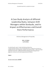 Dissertaion yr   A case study analysis of Leadership differences betw   