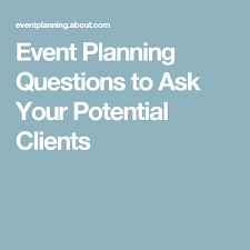 5 Questions Every Event Planner Should Ask Weddings Pinterest