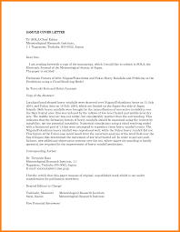 Sample Cover Letter To Editor Scientific Journal   Resume Acierta us My Document Blog