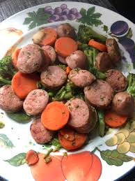 It's good by itself or great with vodka sauce or spaghetti. Super Quick Lunch Aidells Chicken Sausage Frozen Bag Of Broccoli Stir Fry Veggies Heated In Microwave Before Added To Pan Garlic And Coconut Aminos Would Ve Been Better If The Veggies Were Fresh But