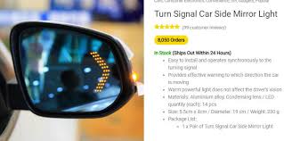 Turn Signal Indicator In The Glass Of