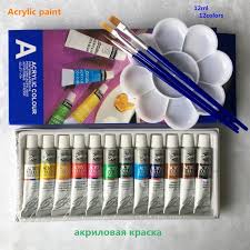 12 Colors Acrylic Paint Color Set For
