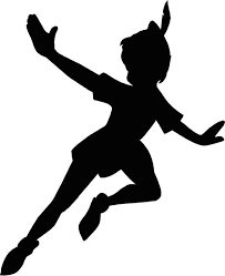 Peter Pan Flying Silhouette 12 25x15