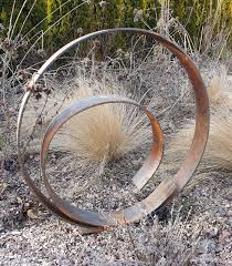 Rusty Metal Garden Sculpture Spiral