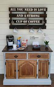 Repurposed Buffet Diy Coffee Bar