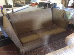 knole sofa in need of upholstery