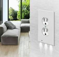 Universal Wall Outlet Cover Plate Plug Cover Led Lights Hallway Bathroom Light