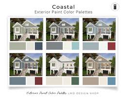 Coastal Exterior Paint Color Palettes