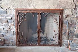 Leaf Fireplace Screen Frontier Iron
