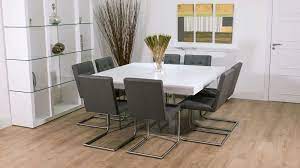 glass square dining table