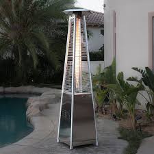 Patio heaters safety and tips. Amazon Com Belleze 45 000 Btu Propane Outdoor Pyramid Patio Heater With Dancing Flame With Wheel Csa Certified Stainless Steel Garden Outdoor