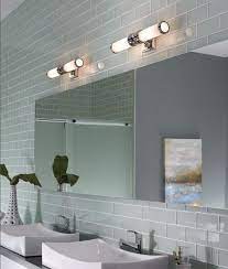 wide chrome ip44 bathroom light