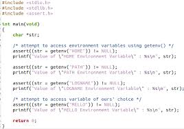 getenv function usage in c programming