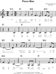 Sheet music single, 4 pages. Billy Joel Piano Man Sheet Music For Beginners In C Major Download Print Sku Mn0130239