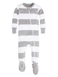 Burts Bees Zip Front Footed Pajamas 0 3 Months