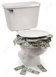 Money toilet