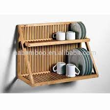 Hanging Bamboo 2 Tier Dish Drying Rack