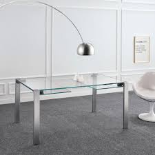 Genoa 100cm oak and cream drop leaf extending dining table. Livingstone Glass Dining Table By Tonelli Klarity Glass