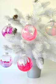 make marbled christmas ornaments meri
