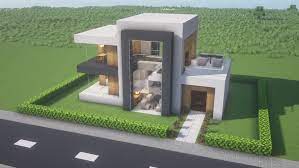 Simple Modern House Design Minecraft gambar png
