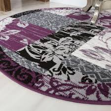 patchwork purple runner rug milan
