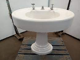 Reduced Sink Bathroom Pedestal Oval