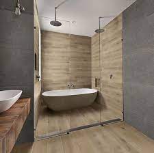 Wood Tile Bathroom