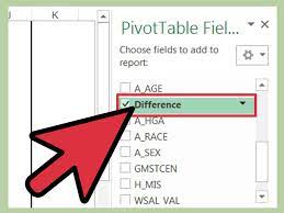 calculate difference in pivot table