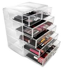 clear acrylic extra large makeup organizer with 4 drawers organizer storage box s lipstick makeup nail polish etc for easy access