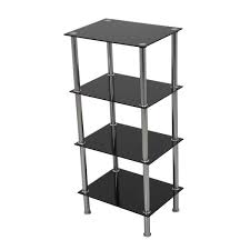 Avf Small 4 Tier Shelving Unit In Black