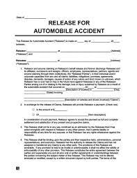 Car Accident Release Of Liability Settlement Agreement Form Geneevarojr gambar png