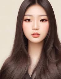 korean makeup style touch her face